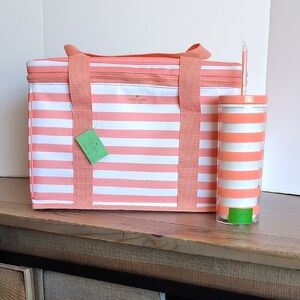 🆕 Kate Spade ♠️ New York Insulated Cooler Bag & Coordinating Insulated Tumbler